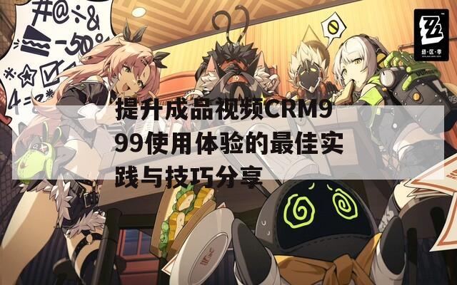 提升成品视频CRM999使用体验的最佳实践与技巧分享