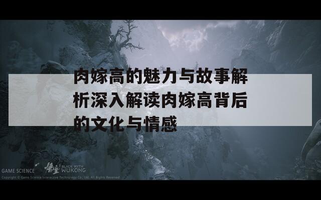 肉嫁高的魅力与故事解析深入解读肉嫁高背后的文化与情感