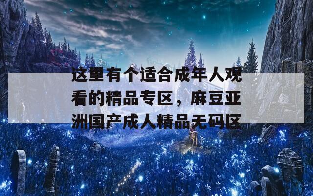 这里有个适合成年人观看的精品专区，麻豆亚洲国产成人精品无码区