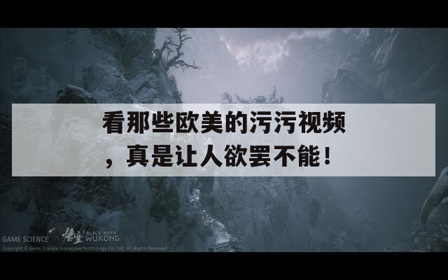 看那些欧美的污污视频，真是让人欲罢不能！