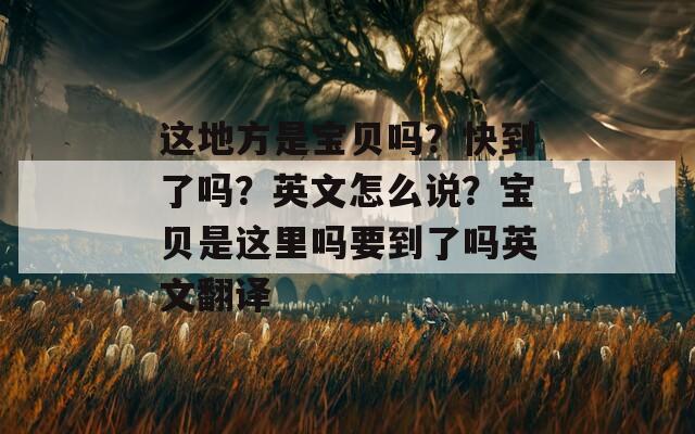 这地方是宝贝吗？快到了吗？英文怎么说？宝贝是这里吗要到了吗英文翻译