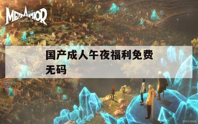 国产成人午夜福利免费无码