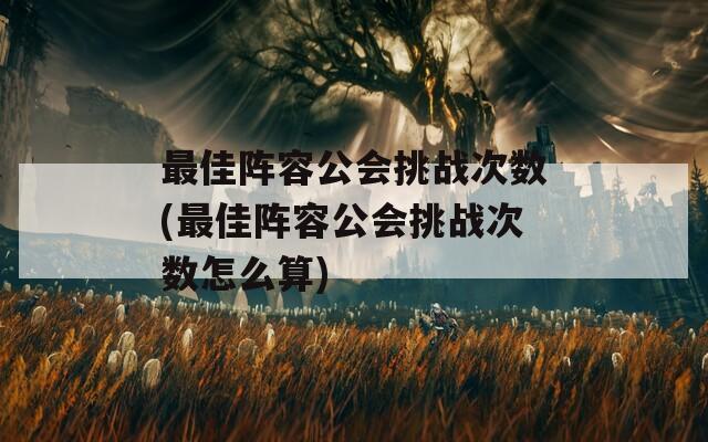 最佳阵容公会挑战次数(最佳阵容公会挑战次数怎么算)